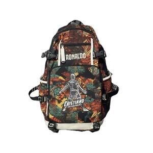 Cristiano Ronaldo Backpack Soccer Football Fans School Travel Bag Laptop USB